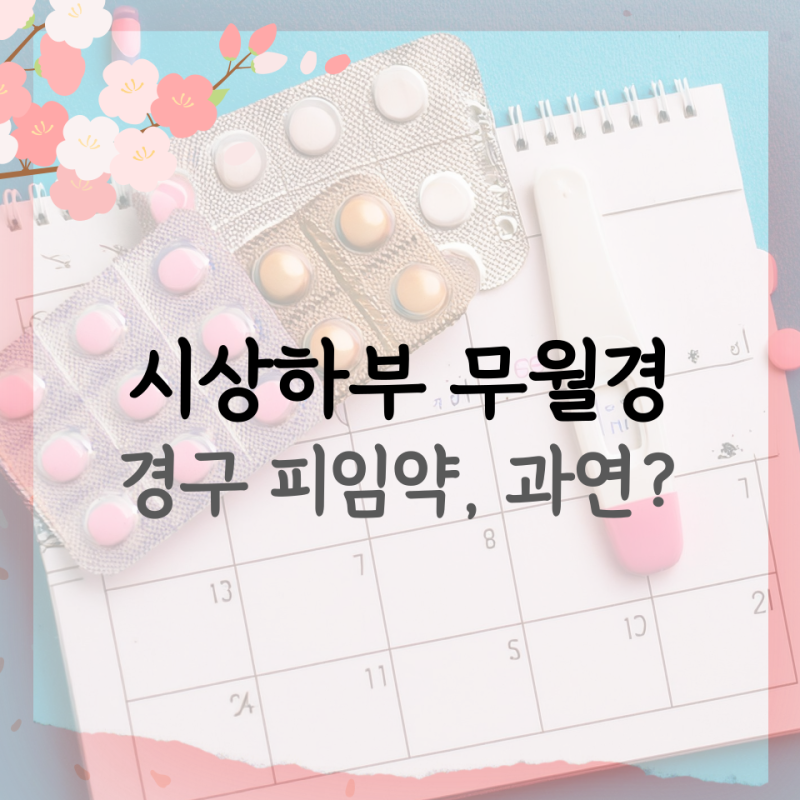 시상하부 무월경 : 무월경 치료, 피임약에 대하여