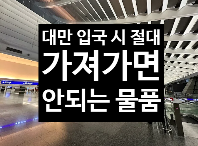  대만 여행 짐싸기 전 꼭 확인! 입국 시 반입금지물품 리스트 총정리