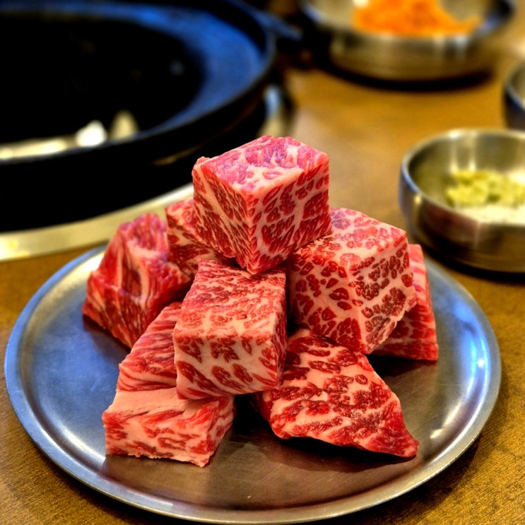  당산역 소고기 줄서는식당 깍둑 꽃갈비 추천 소백탄