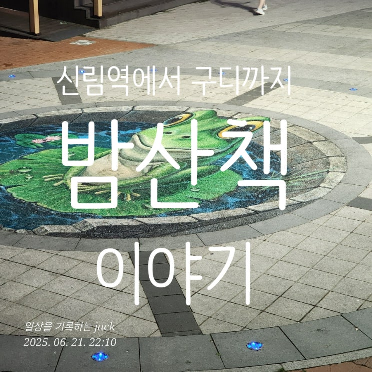 도림천, 밤의 속삭임을 따라 걷다(신림역에서 구디역까지)
