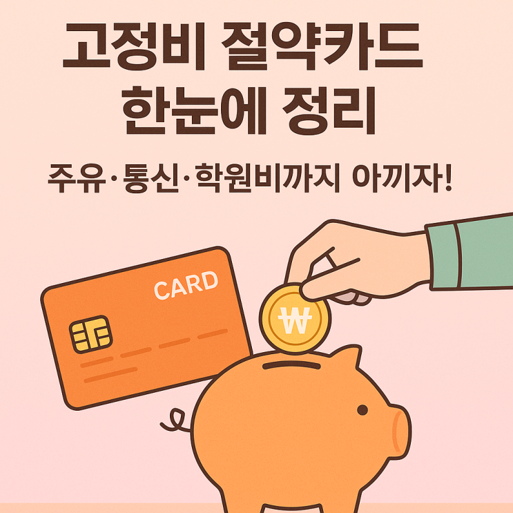  주유 할인 카드 추천! 통신비·학원비·관리비까지 고정지출 똑똑하게 절약하세요