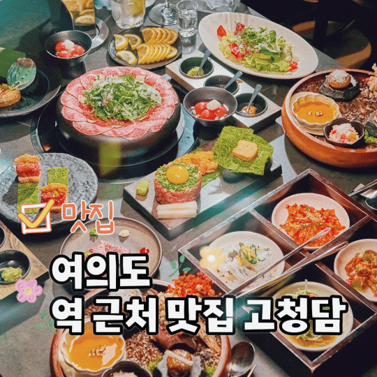  여의도역 근처 맛집 고청담 콜키지프리