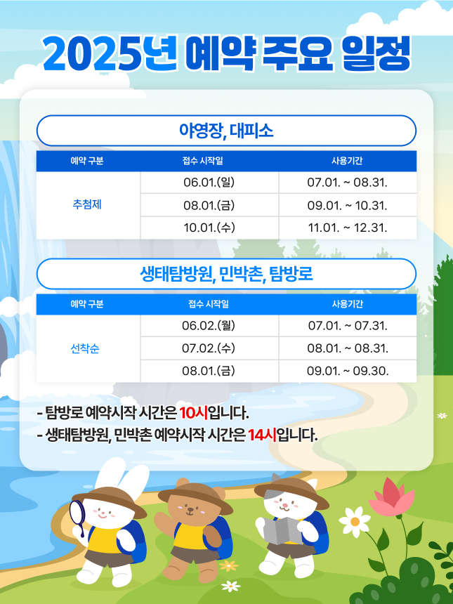   2025 여름휴가 정부지원: 캠핑장·국립공원 할인 총정리