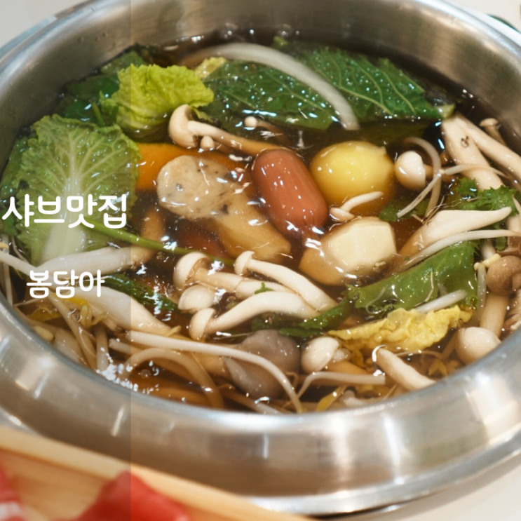  동탄 맛집 샤브샤브 무한리필 봄담아 스키야키 샤브샤브육수