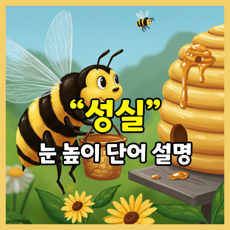  매일매일 꾸준히! 아이에게 들려주는 '성실'의 마법 같은 이야기 단어 뜻