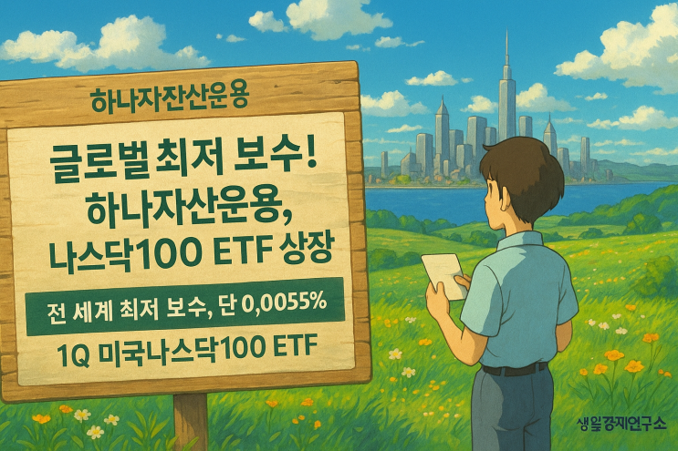  글로벌 최저 보수! 하나자산운용, 나스닥100 ETF 상장