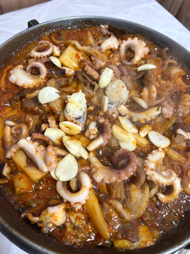 여수 진남시장 맛집 추천 - 이색 쭈꾸미 삼합 광명식당