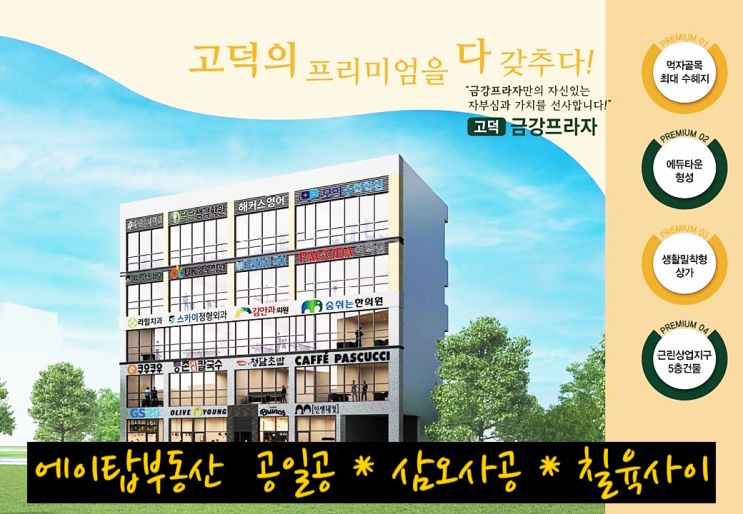  평택 고덕신도시 선임대 의원 및 1층 약국 독점 자리 상가 분양