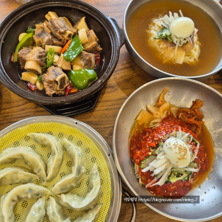  양산 북정동 밀면 맛집 평양식 밀면과 갈비찜 청산밀면