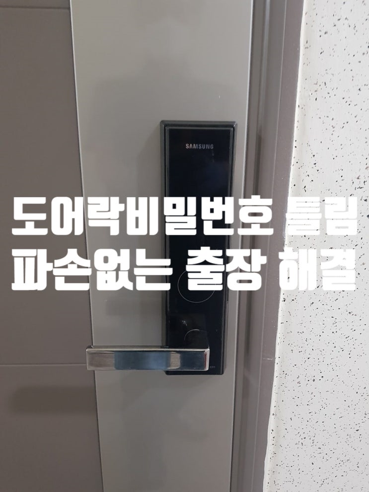  현관 도어락 비밀번호 틀림, 까먹었을때 파손 없는 출장 해결