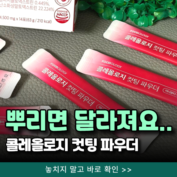  콜레올로지 컷팅 파우더 뿌려먹는 알파CD 후기