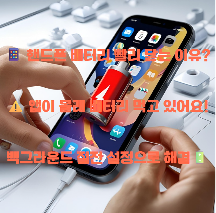  핸드폰 배터리 빨리 닳는 이유? 앱 백그라운드 절전 설정으로 해결하세요!