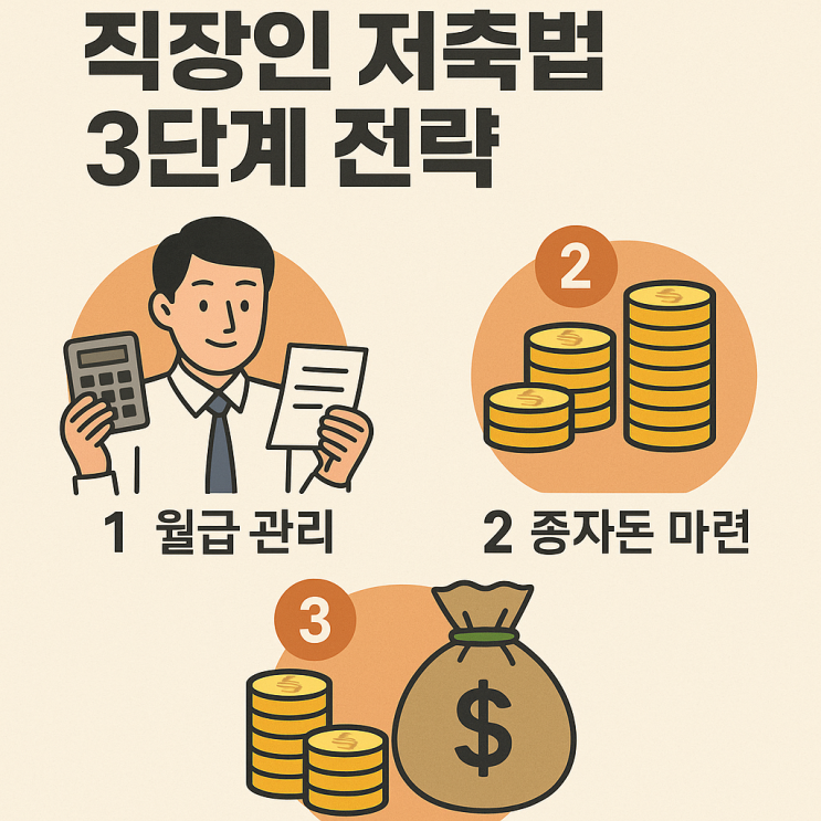  직장인 저축법 3단계 전략: 월급 관리부터 1억 모으는 법까지