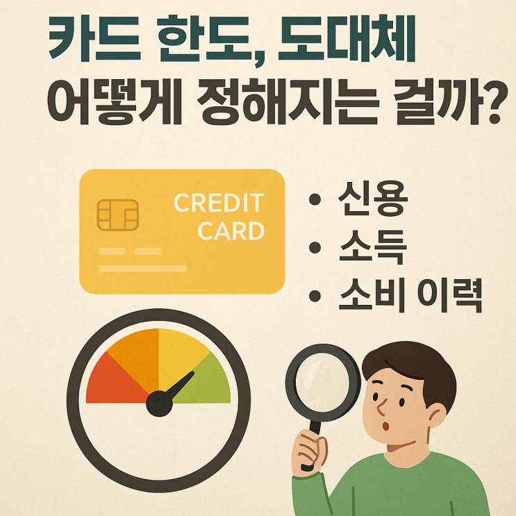  카드 한도는 어떻게 정해질까? 신용점수와의 관계
