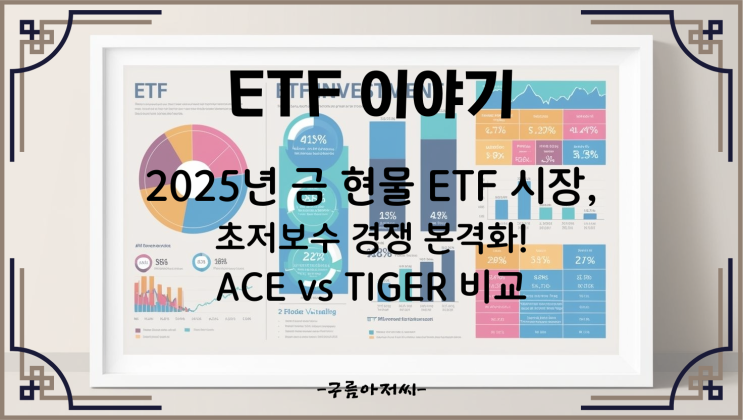  2025년 금 현물 ETF 시장, 초저보수 경쟁 본격화! ACE vs TIGER 비교