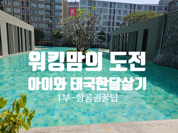  워킹맘의 도전 아이와 태국 한달살기 1단계 항공권 발권 꿀팁 성수기 특가 찾는법