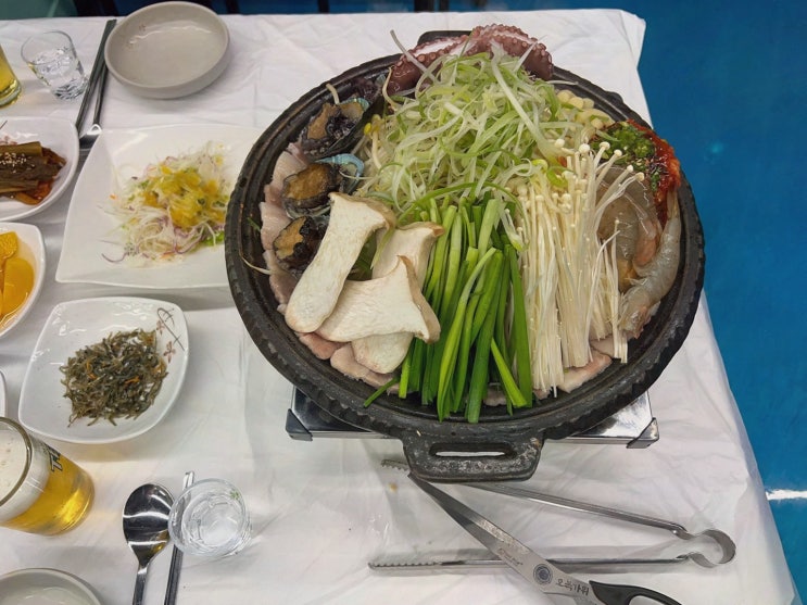  부모님과 함께한 여수 돌문어삼합 맛집, 도시어부 돌문어삼합 하모샤브샤브