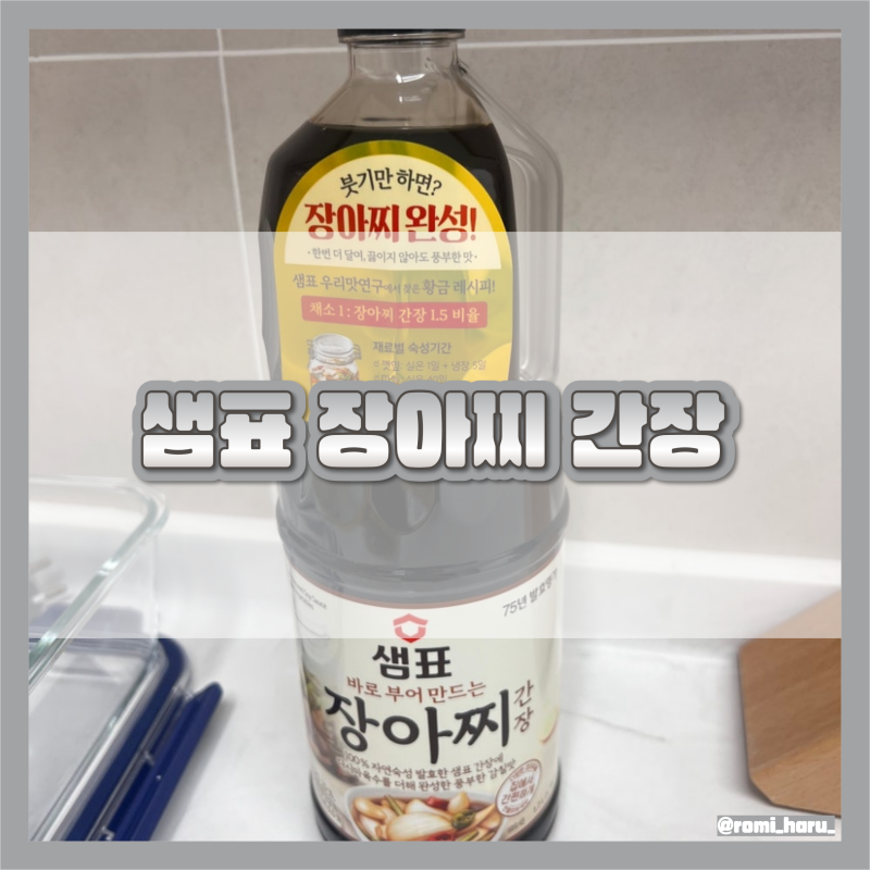 샘표 장아찌 간장 1.7 L 내돈내산 리뷰
