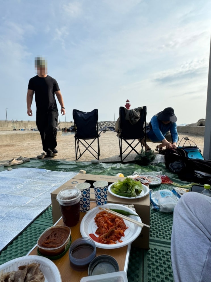  부산 다이소캠핑용품으로 노지캠핑 후기 낚시,취사,화장실,매점 물놀이 다 가능!! 영도중리해변노을전망대