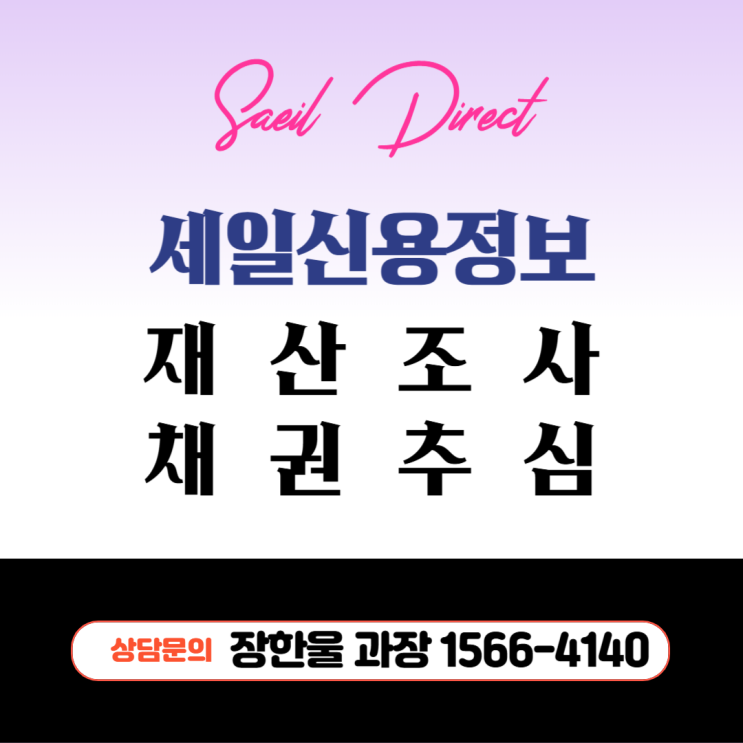  세일신용정보 재산조사 채권추심 방법