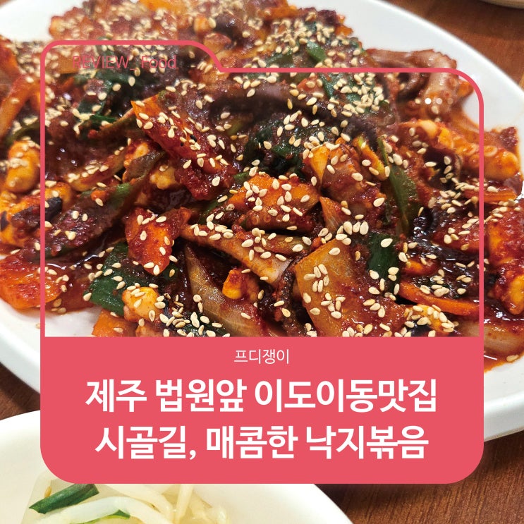  제주 법원앞 이도이동맛집 시골길, 매콤한 낙지볶음