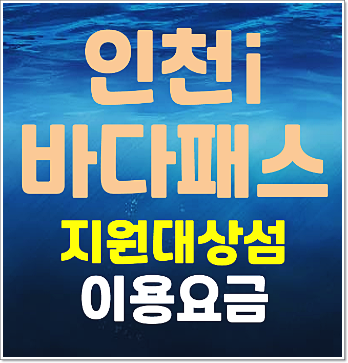  인천 아이 i 바다패스 인천시 2025년 도입
