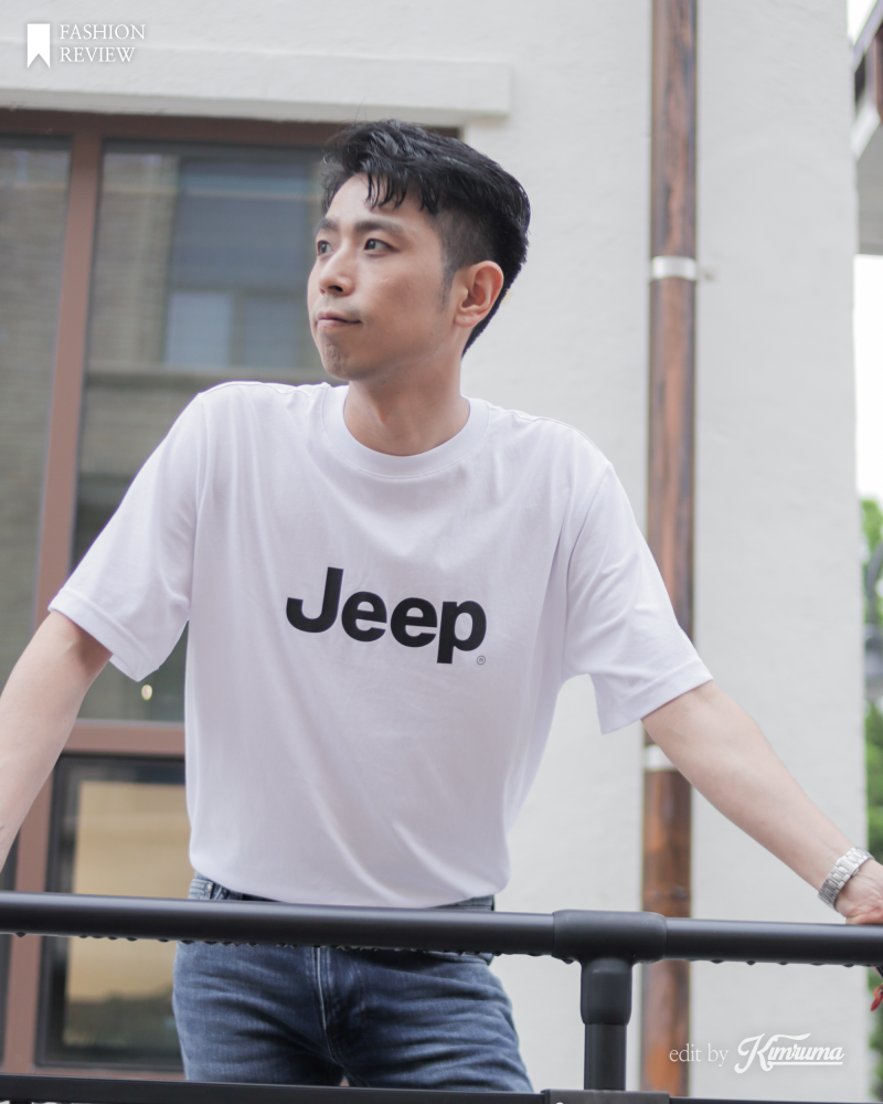 남자 여름코디 티셔츠 JEEP 지프 로고 반팔티 추천