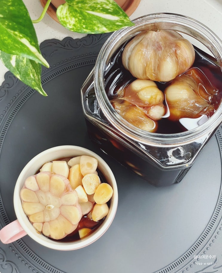  마늘장아찌 만들기 통마늘장아찌 담그는법 레시피 아삭한 식초 간장 마늘장아찌만드는법