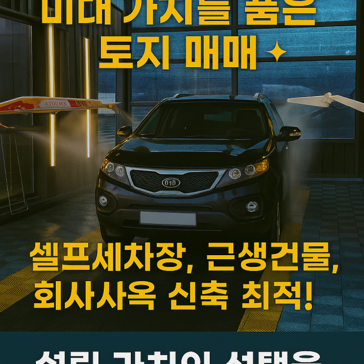   이천 갈산동 대로변, 미래 가치를 품은 토지 매매  - 셀프세차장, 근생건물, 회사사옥 신축 최적!
