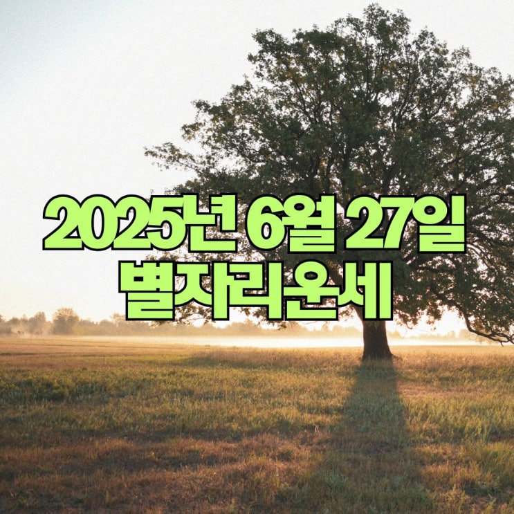2025년 6월 27일 별자리운세
