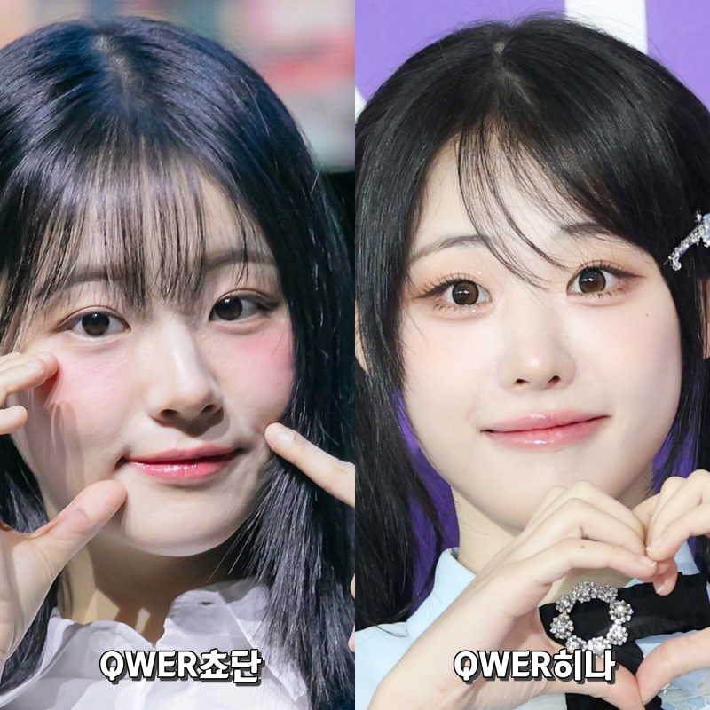 QWER 쵸단,히나가 닮아 보이는 이유? 성형외과 시점에서 본 요즘 얼굴 트렌드