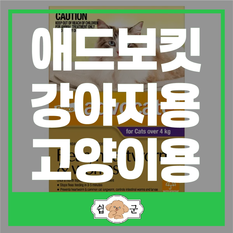  애드보킷 Advocate 고양이 강아지 심장사상충 안충 기생충약 바르는법 직구 방법