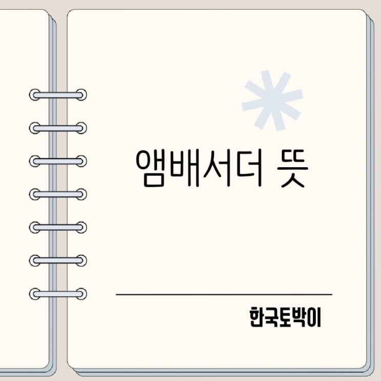  앰배서더 뜻 브랜드 앰버서더란?
