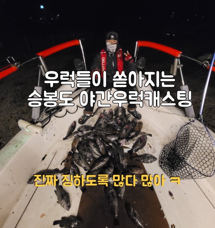  우럭이 쏟아지는 믿음의 섬 승봉도낚시 야간우럭캐스팅