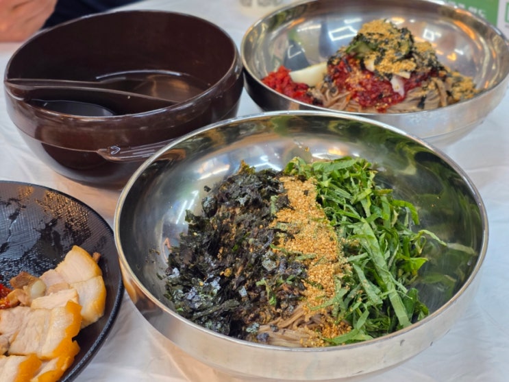  속초 막국수 속초탑골막국수 본점 근처 들기름 막국수 수육 맛집