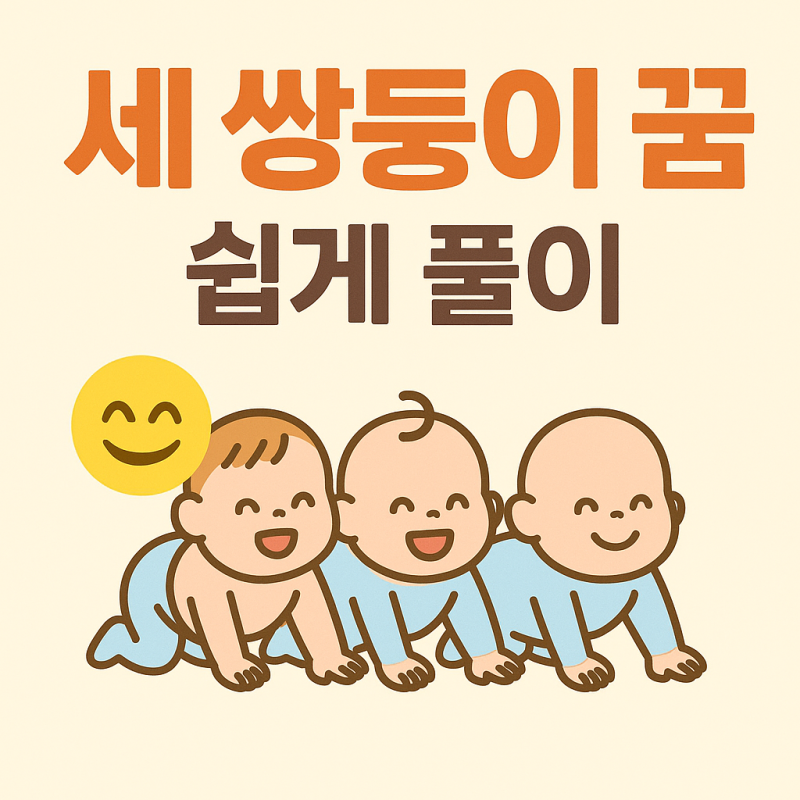 세쌍둥이 낳는꿈 임신하는꿈 너무 좋아요