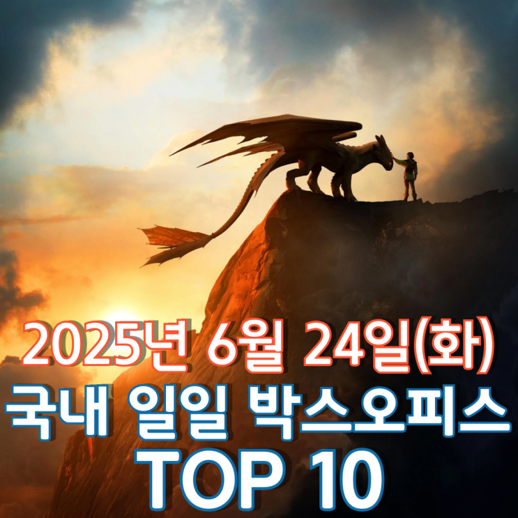  [국내 박스오피스] 일일 TOP 10 - 2025년 6월 24일(화)