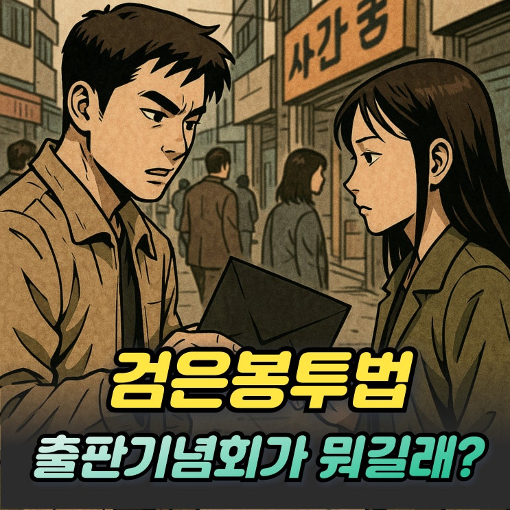  검은봉투법 뜻 출판기념회가 뭐길래?