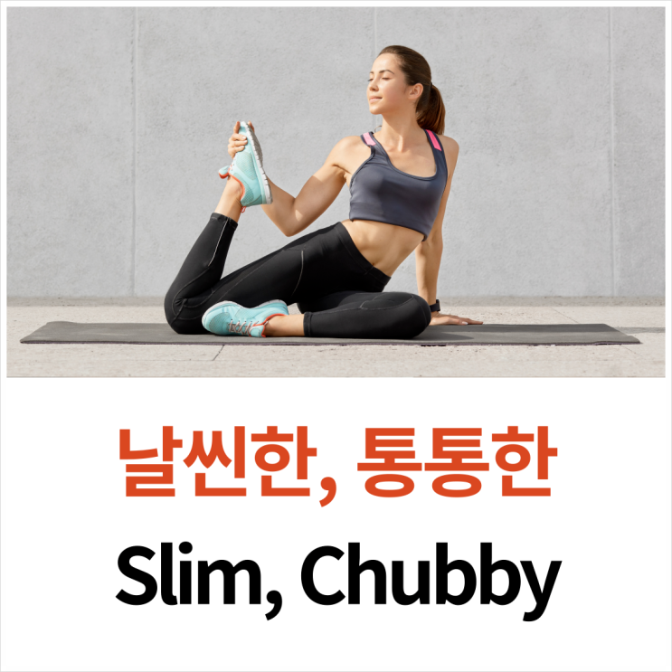 날씬하다 뚱뚱하다 영어로? slim부터 obese까지 총정리