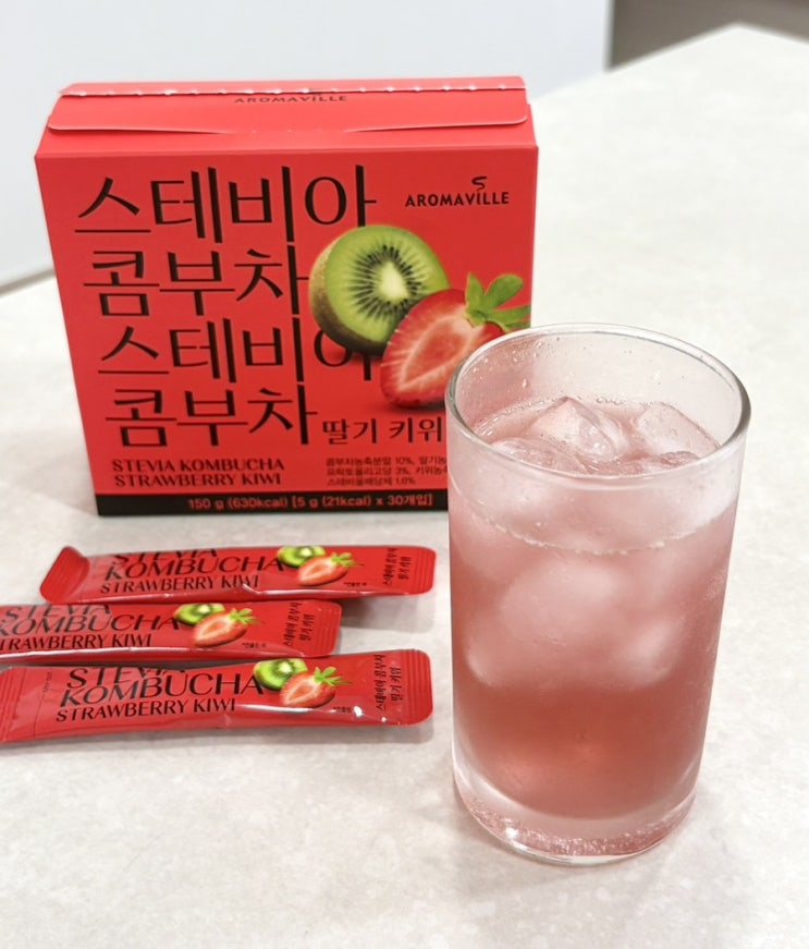  나혼자산다 박나래 콤부차 아로마빌 스테비아 콤부차 딸기키위맛 추천 후기