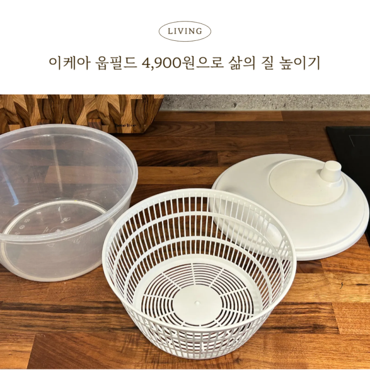  샐러드 매일 먹는 집 이케아 추천템 웁필드 야채탈수기