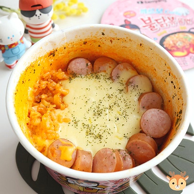 편의점꿀조합 레시피 까르보불닭리조또 만들기 만원으로편의점한끼