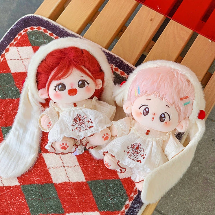 20cm 작은 토끼 잠옷 세트 인형옷 아이돌인형옷
