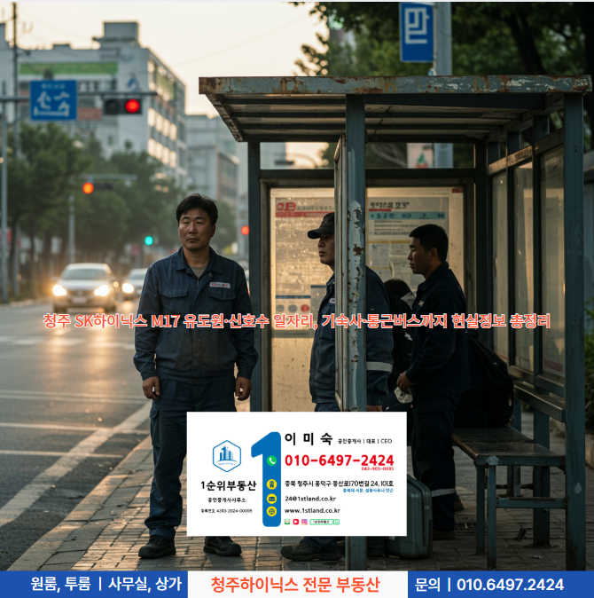  청주 SK하이닉스 M17 유도원·신호수 일자리, 기숙사·통근버스까지 현실정보 총정리