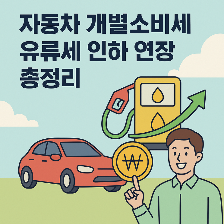  자동차 개별소비세 뜻과 유류세 인하 연장 총정리 (2025년 최신)