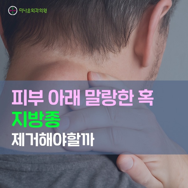 지방종 피부 아래 말랑한 혹 제거해야할까