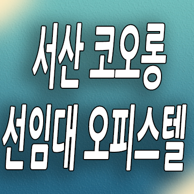  서산 코오롱 레이크뷰 선임대 오피스텔 읍내동 할인분양 원룸 분양가