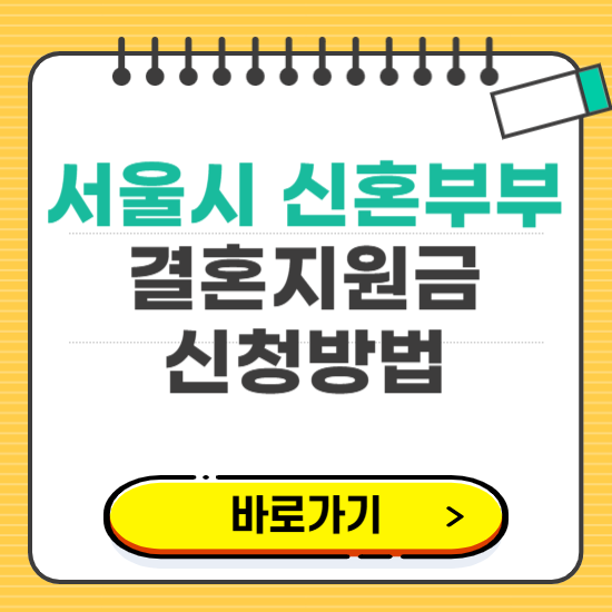 서울 청년 신혼부부 혼인신고 출생 다자녀 지원금 자격 신청방법 알아보기