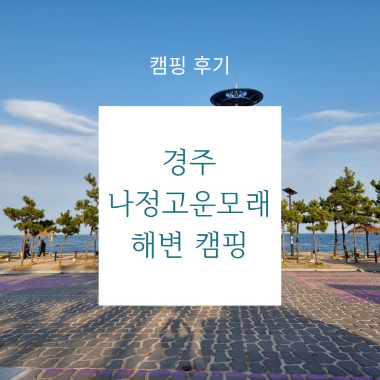  캠핑 후기 - 어마어마한 바닷가 뷰 나정고운모래해변캠핑장