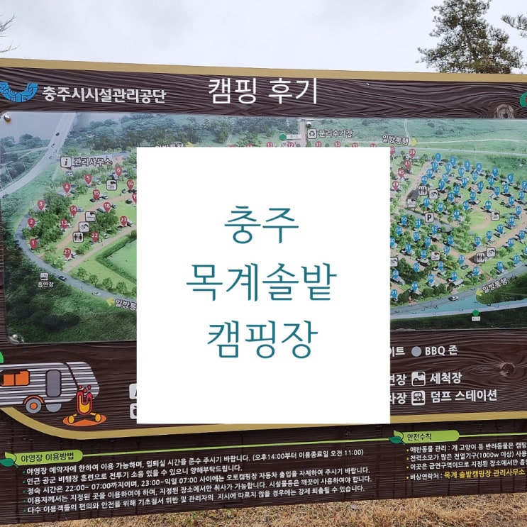  캠핑 후기 - 초대형 캠핑장, 사이트도 초대형! 충주 목계솔밭 야영장